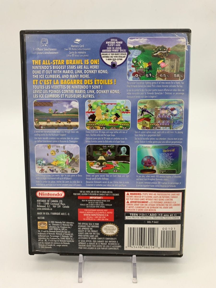GAMECUBE SUPER SMASH BROS MELEE PLAYERS CHOICE DISC HAS SCRATCHES
