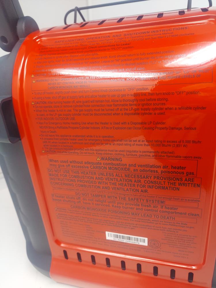 Mr. Heater Propane Space Heater 18,000 BTU Big Buddy Portable Radiant