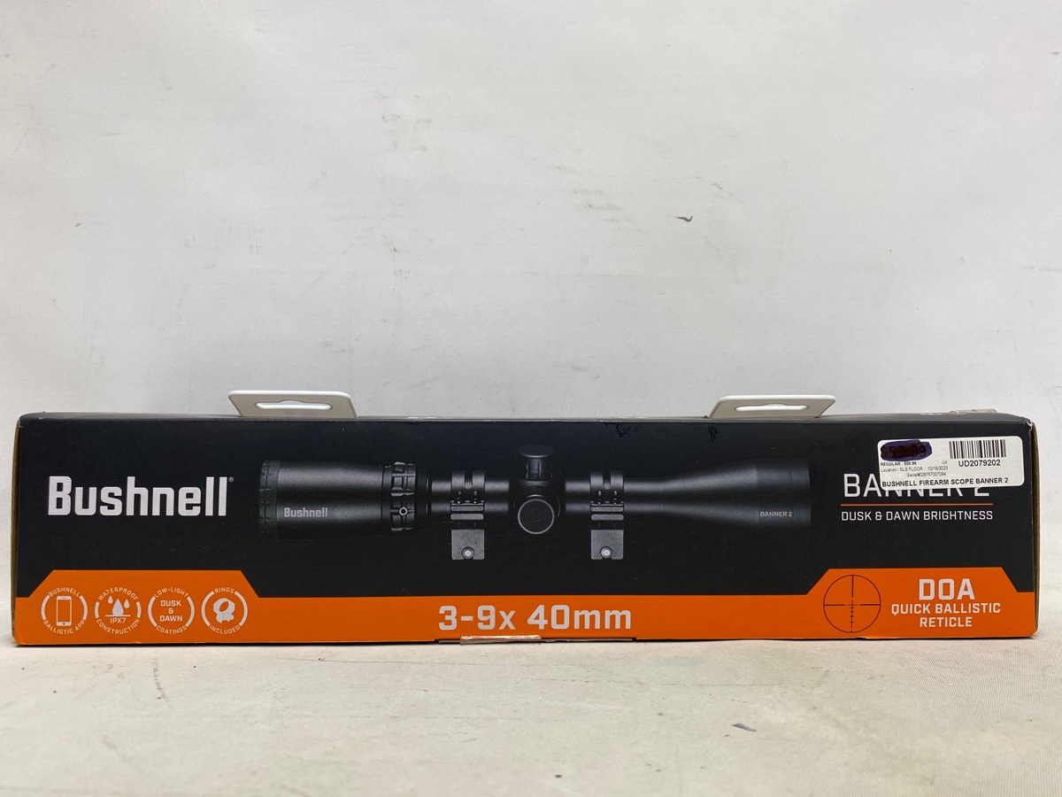 BUSHNELL BANNER 2 RIFLESCOPE 3-9X 40MM EXTENDED EYE RELIEF, BLACK ...