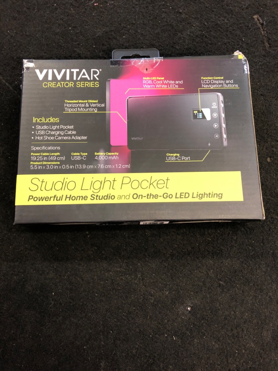 Vivitar Creator Series White Studio Light Pocket NEW OPENED BOX Brand