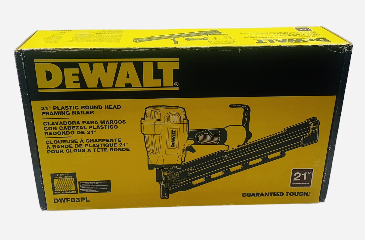 DEWALT 21 Degree Plastic Collated Framing Nailer ModelDWF83PL Like New