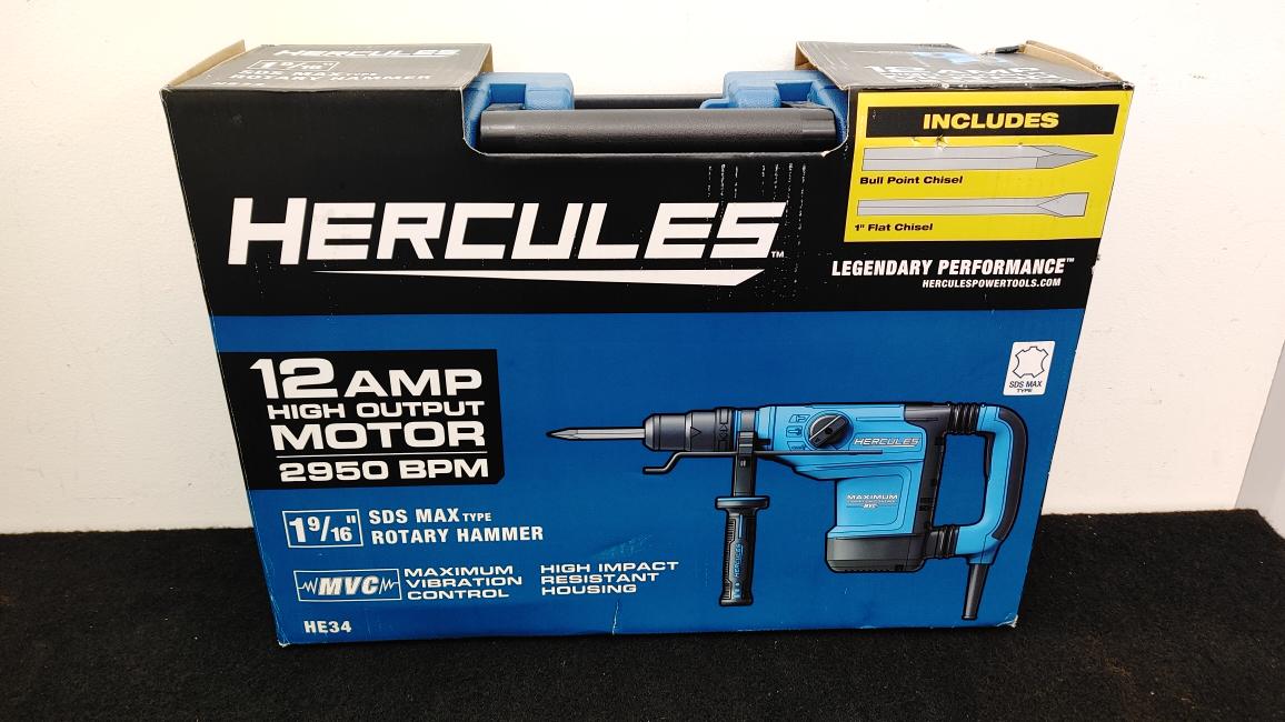 HERCULES HE34 12AMP 19/16" SDS MAX ROTARY HAMMER Brand New Buya