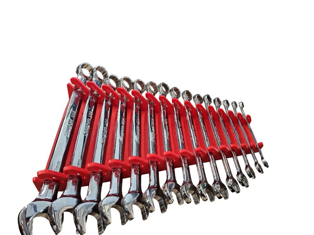 Snap On Metric 15 Piece Flank Drive Plus Combination Wrench Set 719, 21, 22Mm Very Good