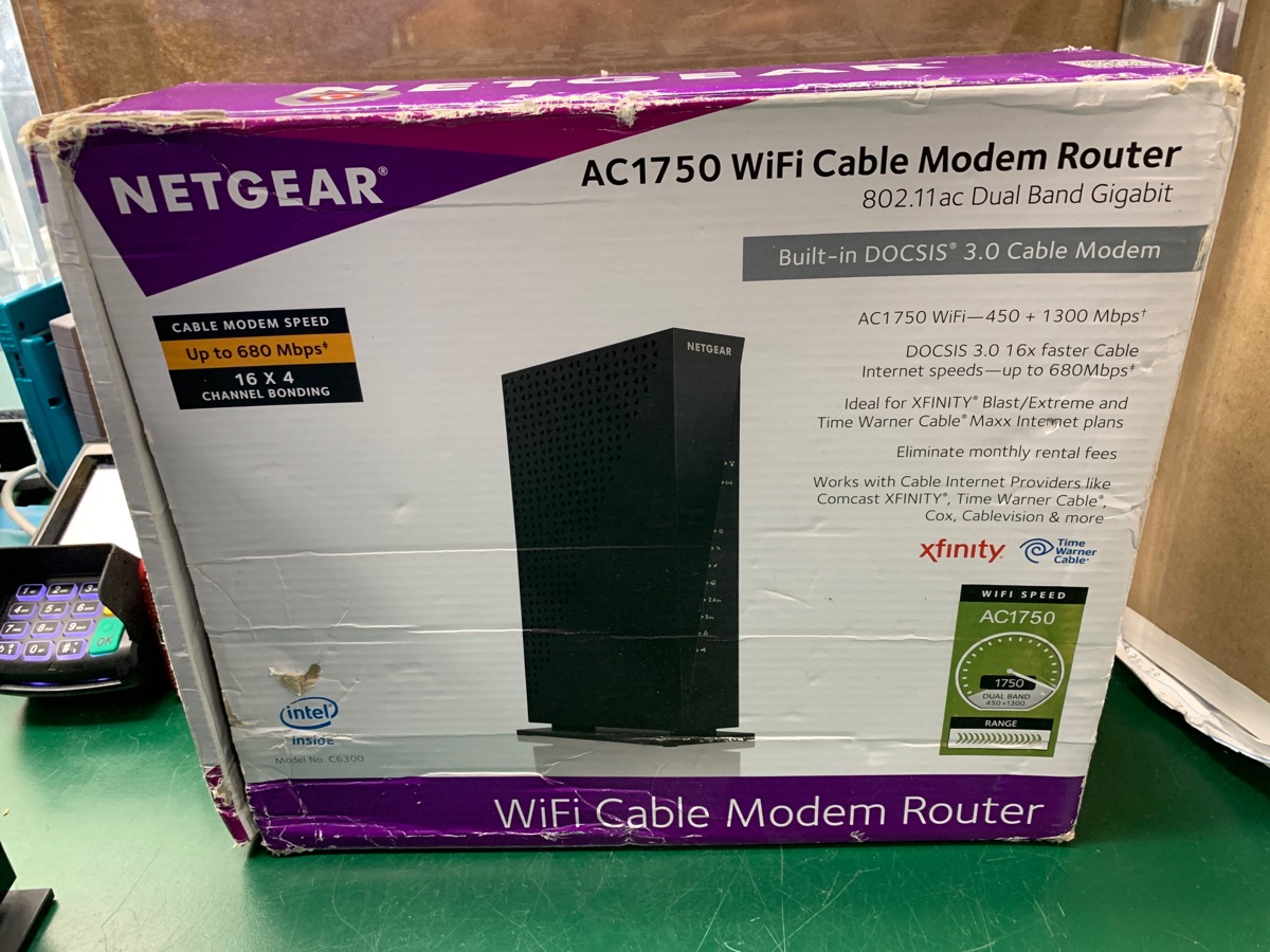 NETGEAR AC1750 C6300v2 WiFi DOCSIS 3.0 Cable Modem Router Very Good Buya