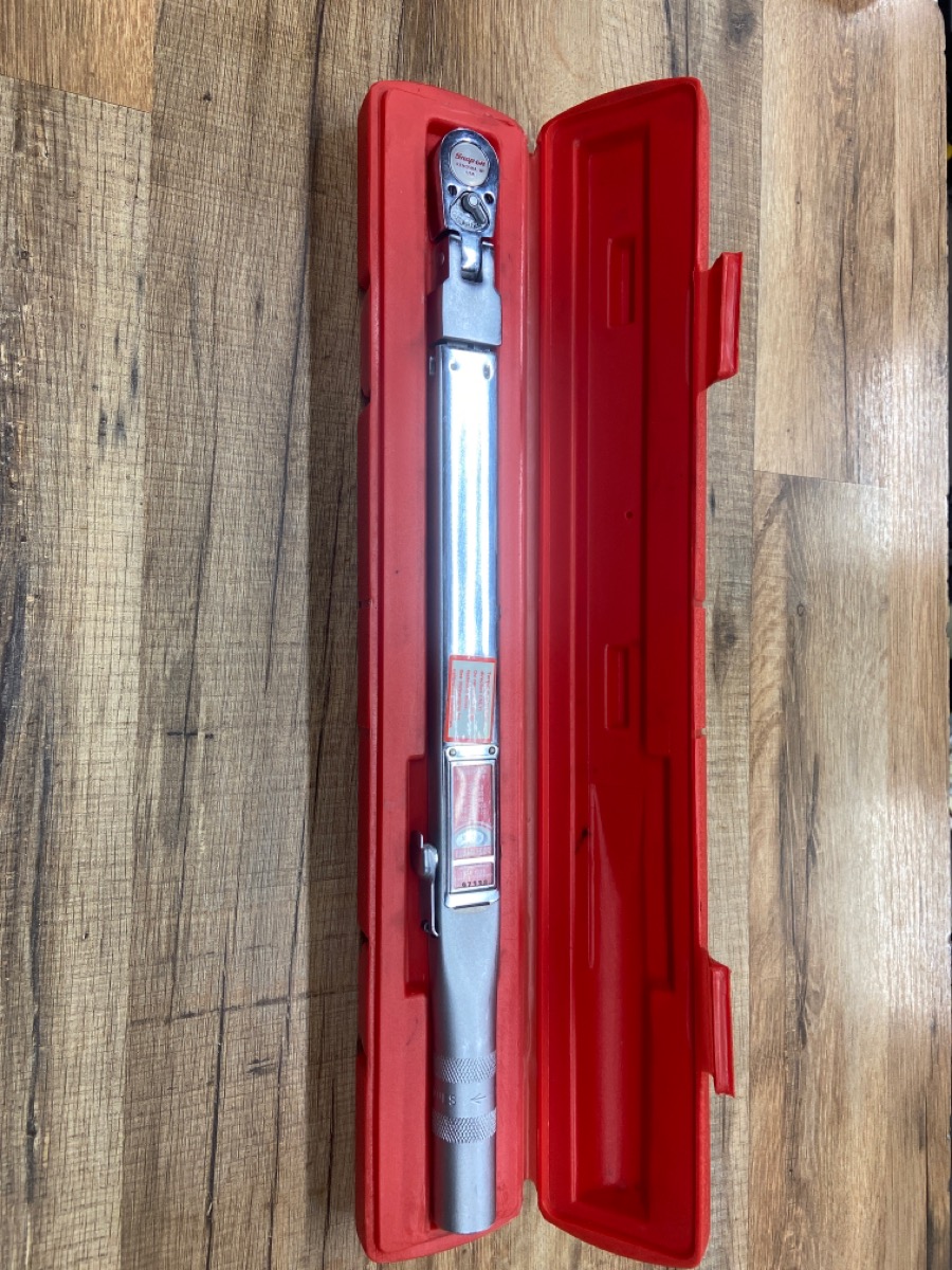 SNAPON VINTAGE 3/8" FLEX HEAD TORQUE WRENCH TQFR100A IN RED CASE Like