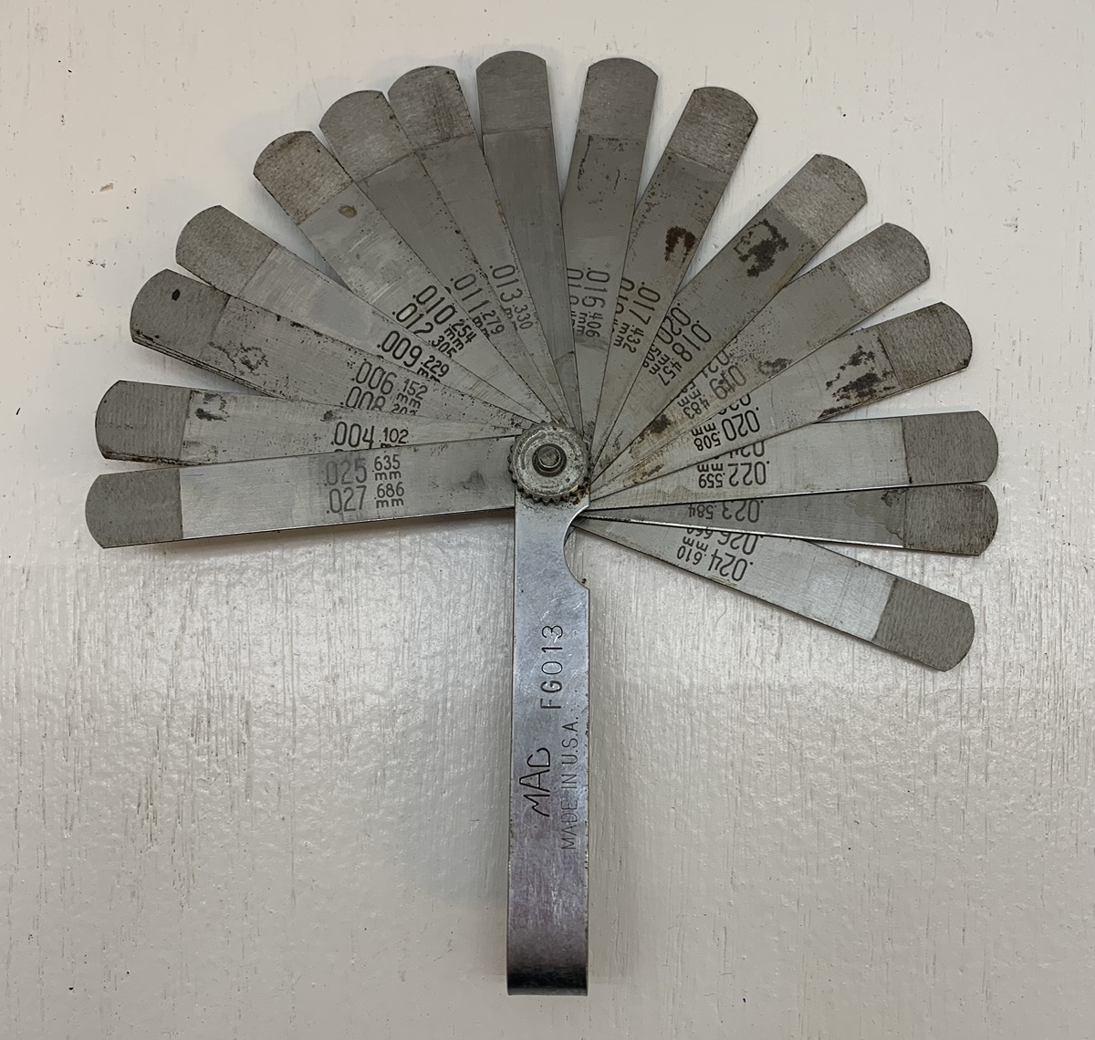 MAC Tools FG013 22Blade Master GoNoGo Feeler Gauge Set Very Good Buya