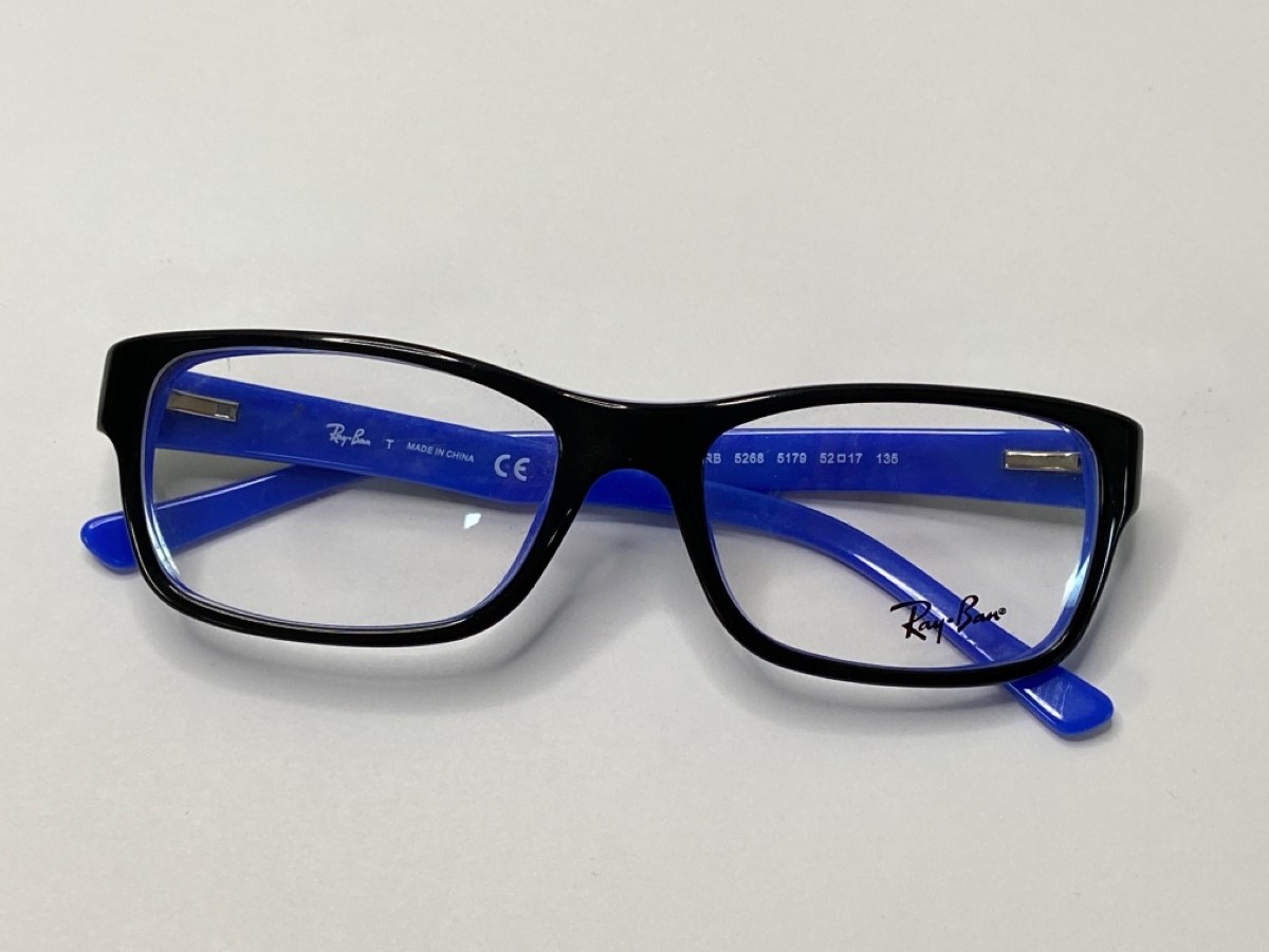 Ray-Ban RB5268 5179 Top Black Blue Eyeglasses Very Good | Buya