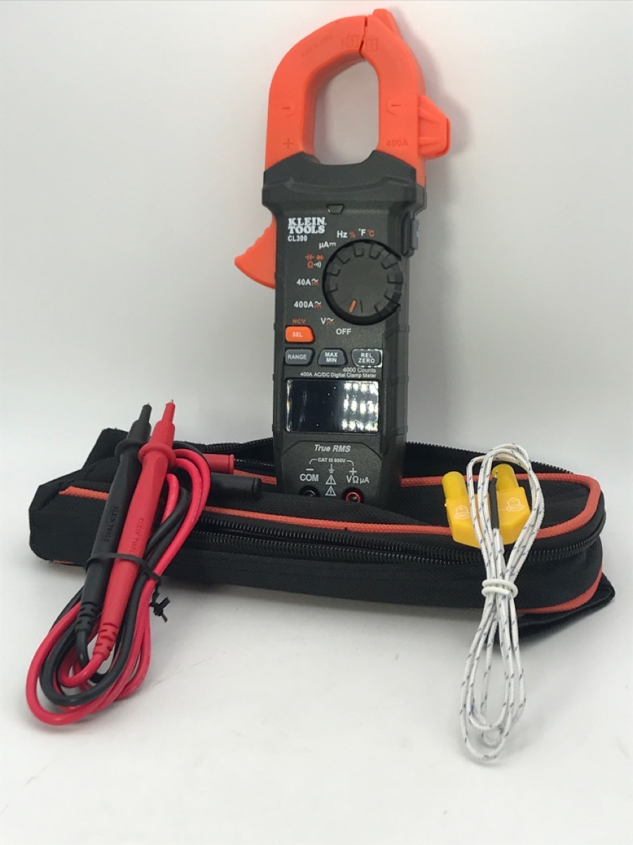 KLEIN TOOLS CL390 400A AC/DC AUTO RANGING DIGITAL CLAMP METER (aL, cd