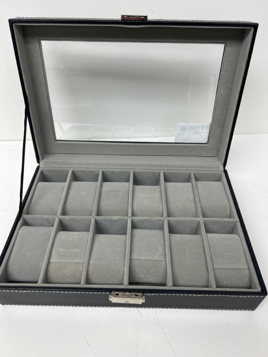 UNBRANDED WATCH DISPLAY CASE LEATHER TEXTURE Good Pawn 1 Spokane WA