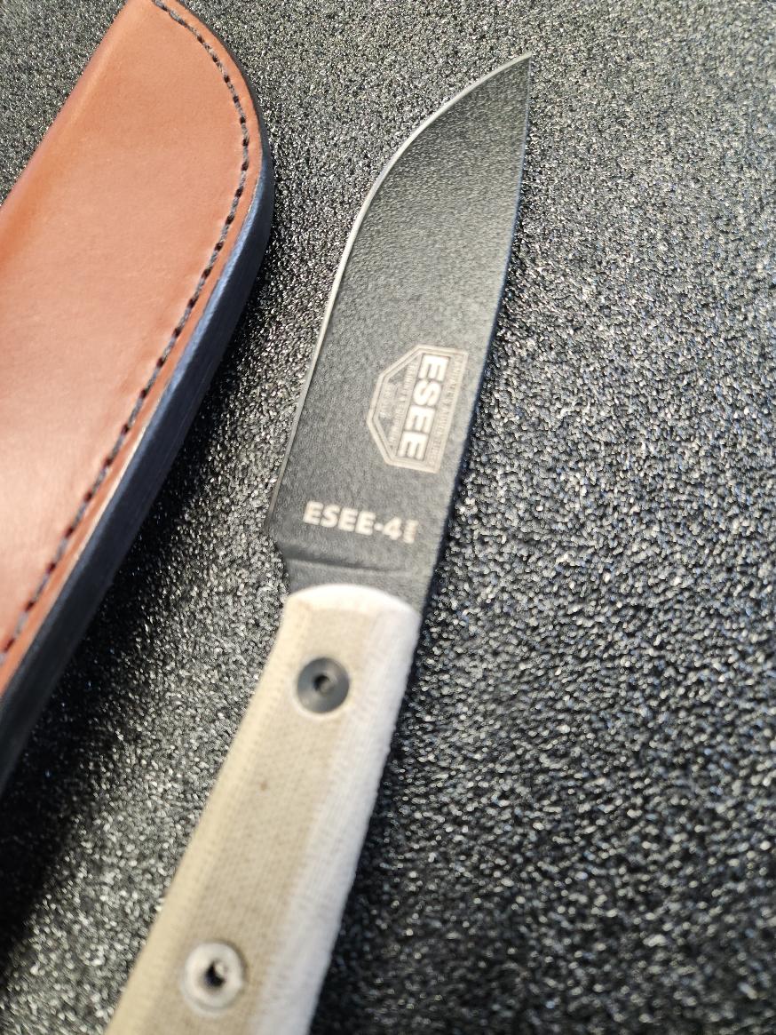 ESEE KNIVES ESEE4HM COMBAT KNIFE/ FIXED BLADE/ IN SHEATH Like New