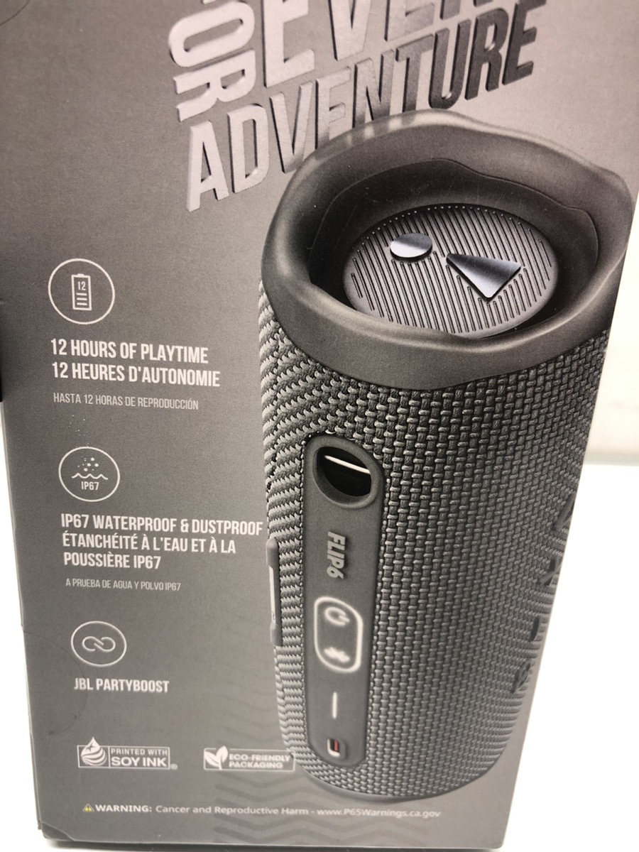 JBL by Harmon Flip 6 Grey Portable Bluetooth Speaker Brand New | Buya