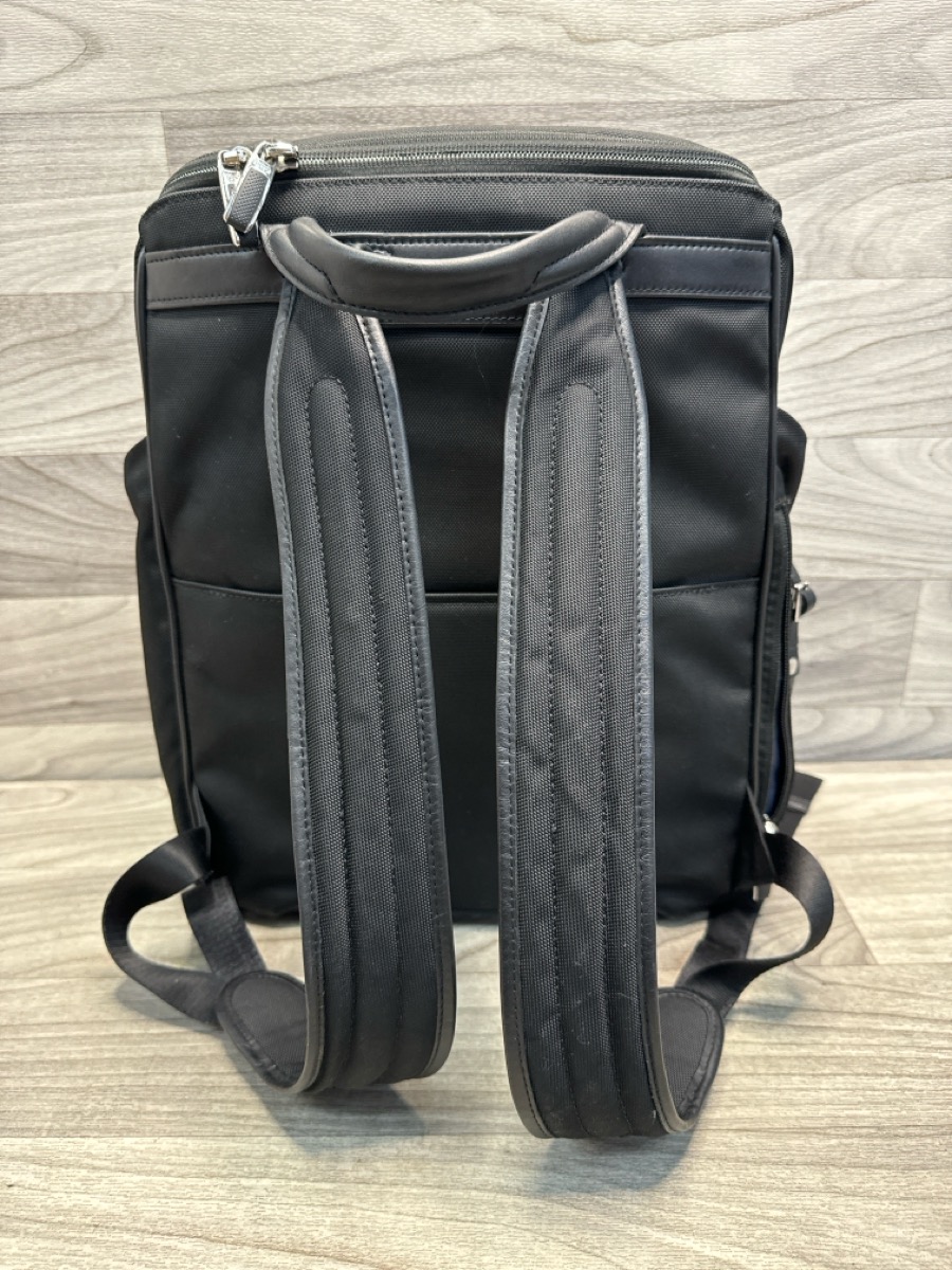 TUMI Arrivé Barker Backpack Black Nylon Leather Trim Very Good ...