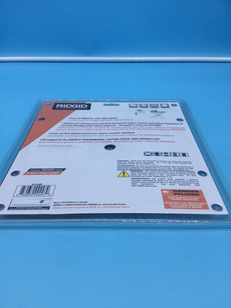 Ridgid Tools Saw Blade Model CJ10P photo 2