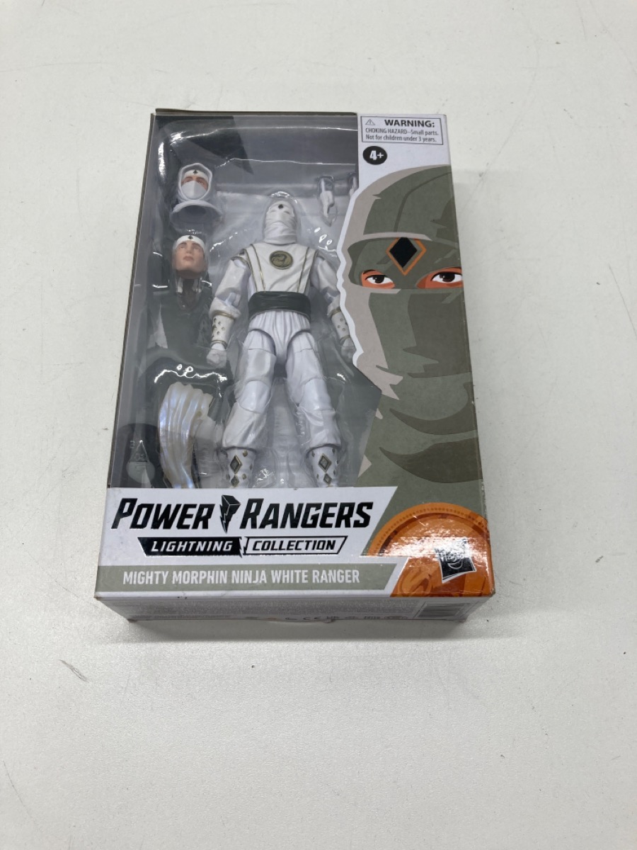 POWER RANGERS MIGHTY MORPHIN WHITE NINJA LIGHTNING COLLECTION Brand New ...