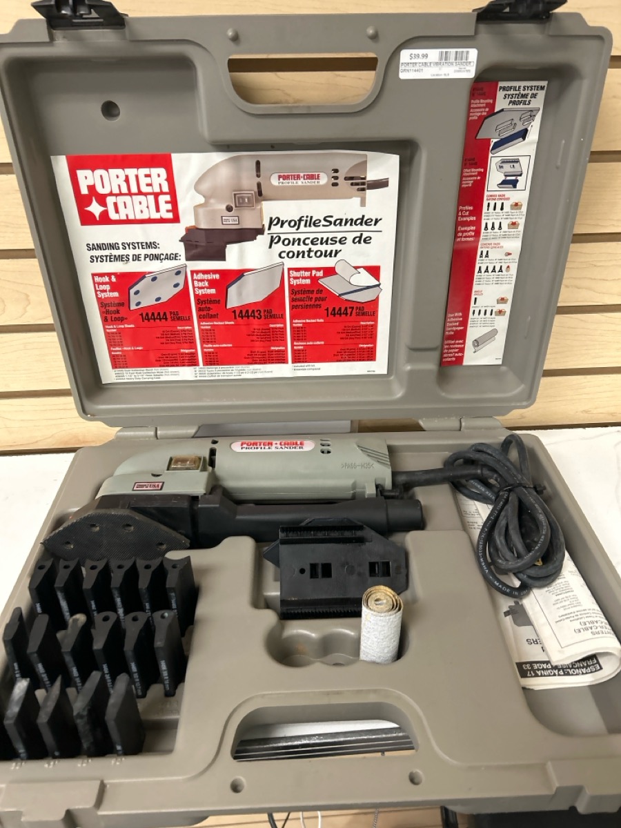 PORTER CABLE 444 PROFILE SANDER Good | Greenbacks Pawnshop | Ontario ...