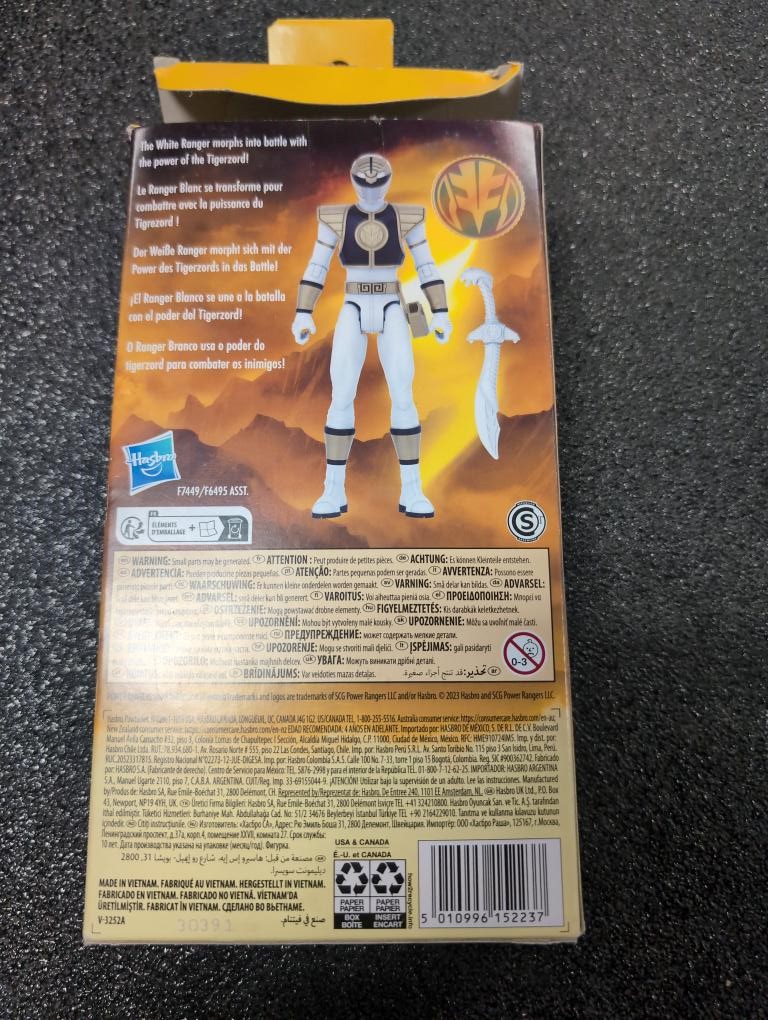 MIGHTY MORPHIN' POWER RANGERS: WHITE RANGER TOMMY OLIVER IOB Very Good ...