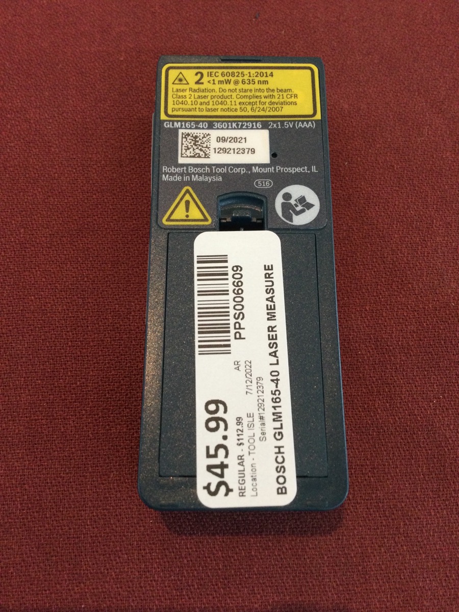 Bosch Laser Measure Model GLM165-40 photo 2