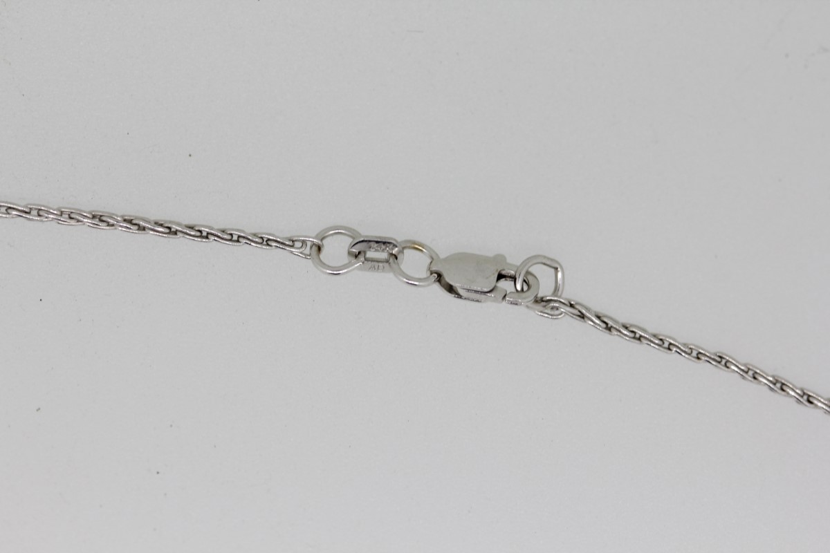 14k White Gold Rope Chain Necklace - 18