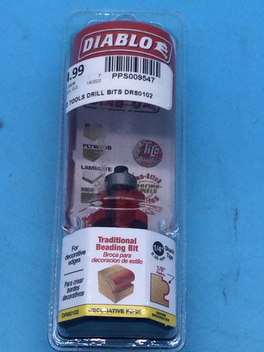 Diablo Beading Bit 1/4" Model DR80102