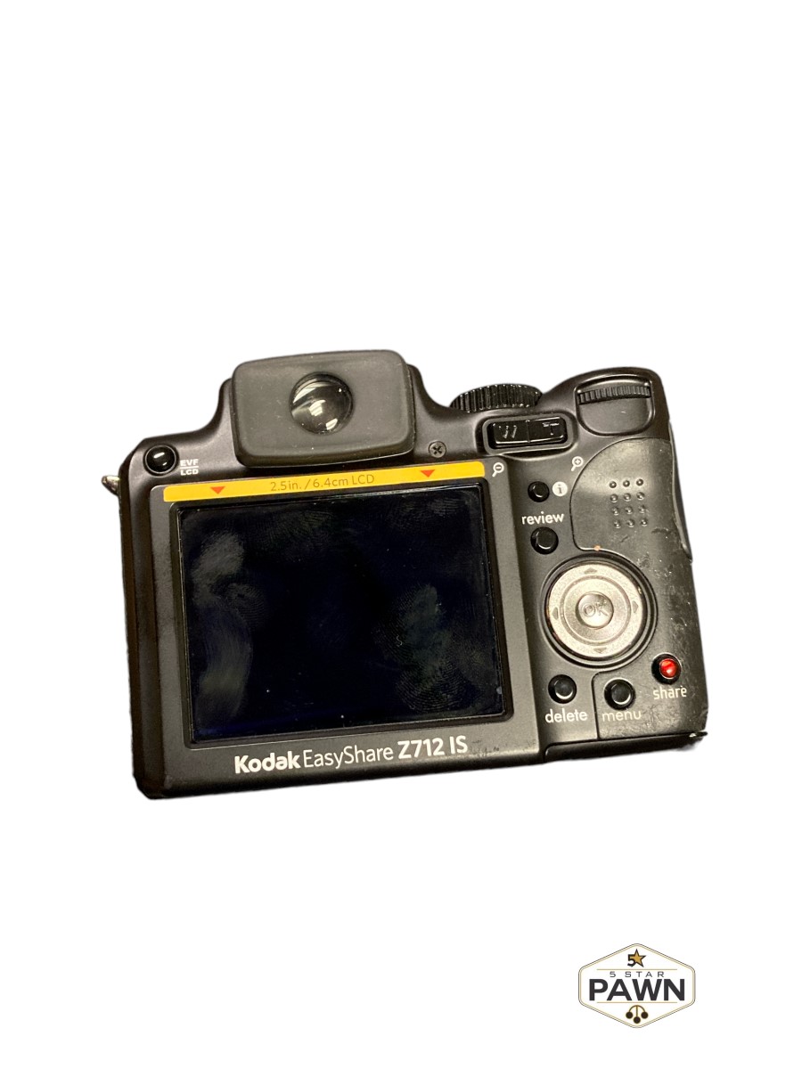Kodak EasyShare Z712 IS 7.1MP Digital Camera Black Tested and Working