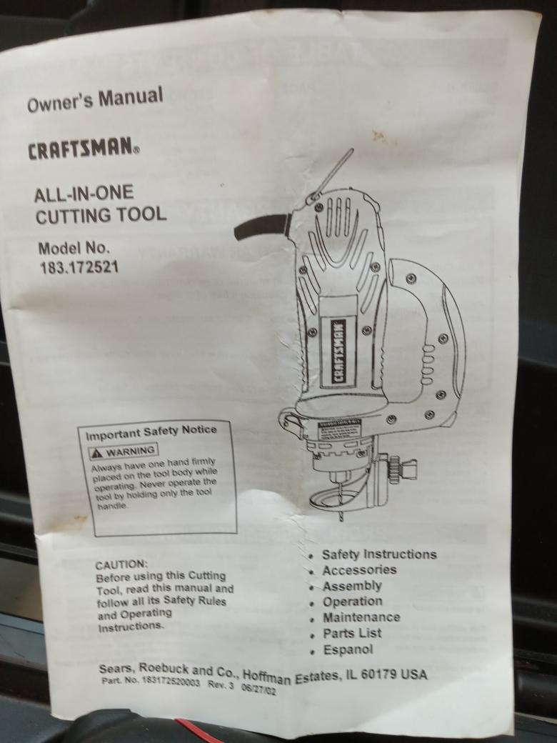 CRAFTSMAN AC ROTARY TRIM CUTTER Good | Liberty Pawn & Gold ...