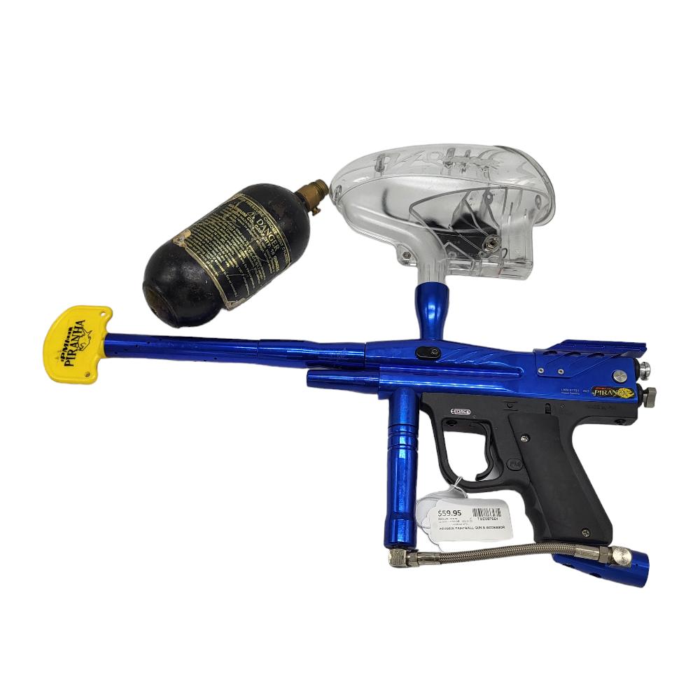 PIRANHA PAINTBALL GUN WITH HOPPER AND AIR TANK Good Buya Canada