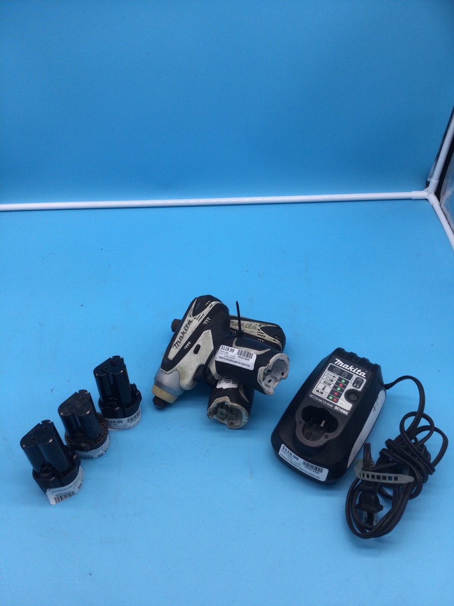 Makita Drill & Driver Set 12V, 3 Batts, Charger