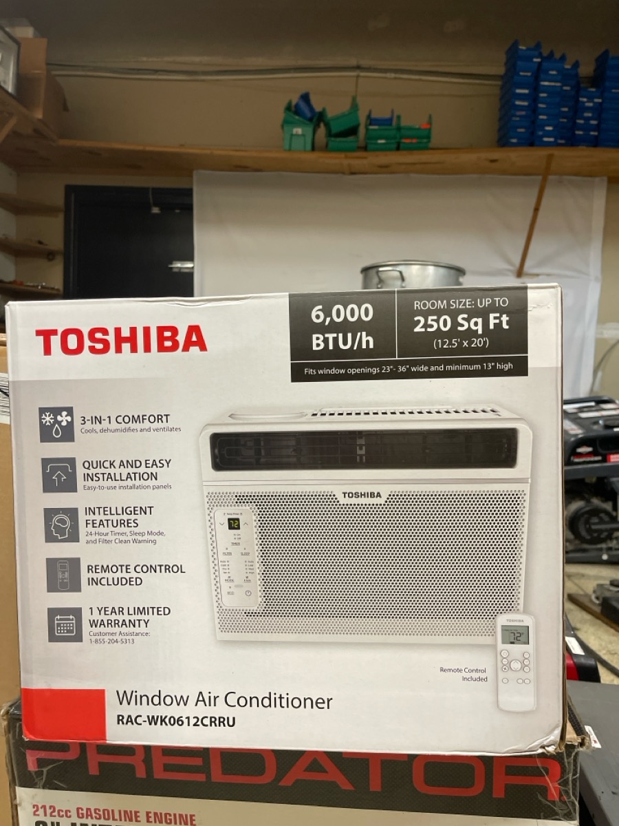 TOSHIBA RACWK0612CRRU WINDOW AIR CONDITIONING UNIT (ue) Brand New