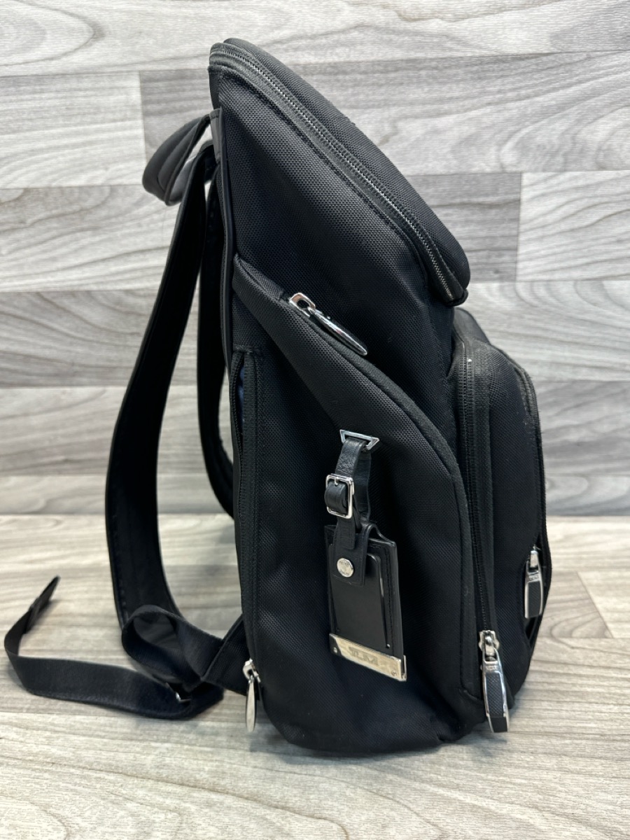 TUMI Arrivé Barker Backpack Black Nylon Leather Trim Very Good ...