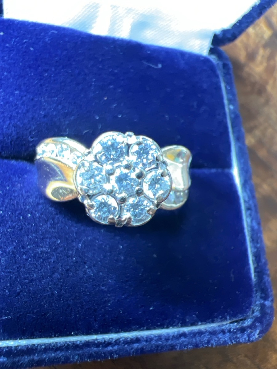 Lady's Diamond Fashion Ring 19 Diamonds .85 Carat T.W. 14K