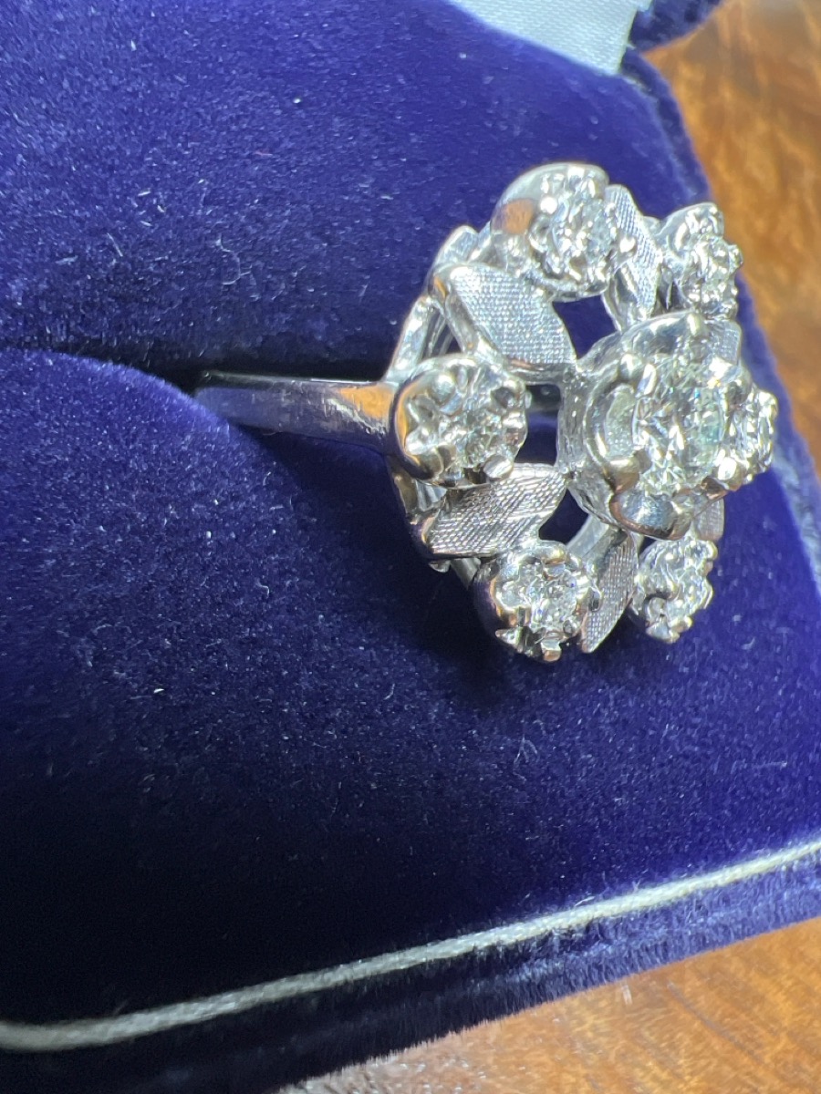 Lady's Diamond Fashion Ring 7 Diamonds .48 Carat T.W. 14K Yellow photo 2