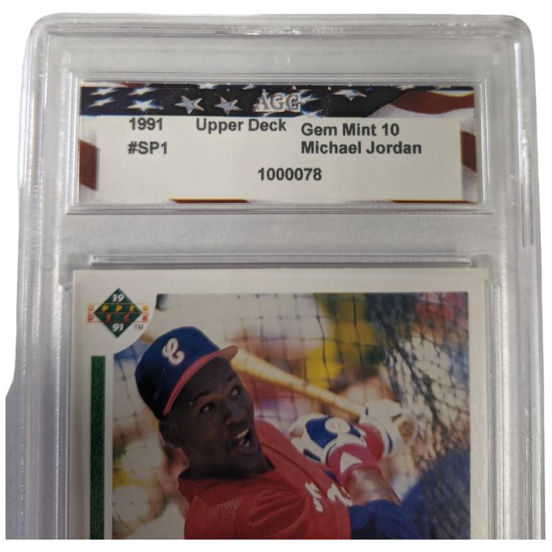 michael jordan white sox baseball card value