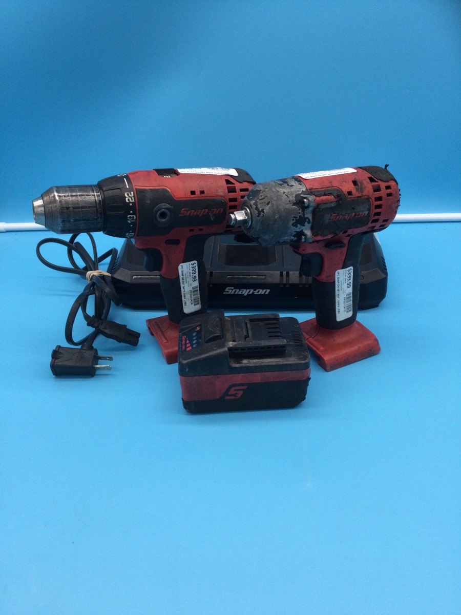 Snap-on 18V Drill & Impact Set with Battery & Triple Port Charger