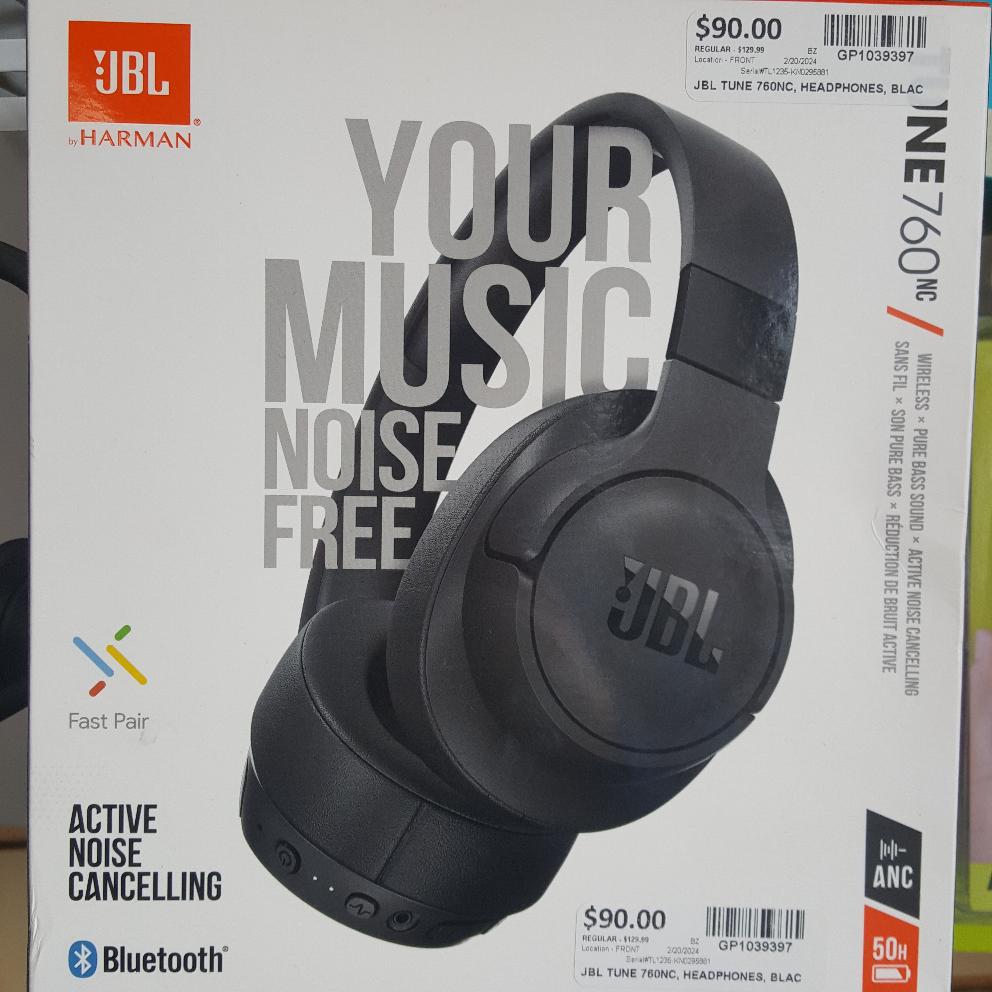 JBL TUNE 760NC, HEADPHONES, BLACK Brand New Gateway Jewelry and Pawn
