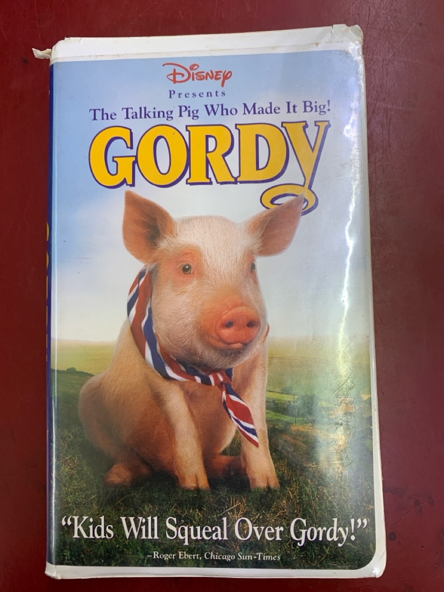 Disney Presents, The Talking Pig Who Made It Big! Gordy, Vhs. Very Good 