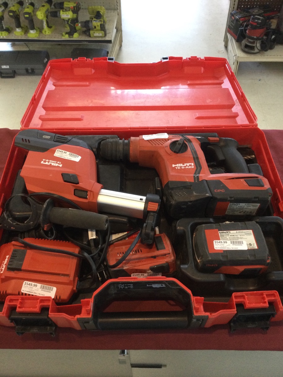 Hilti Hammer Drill Model TE 6-A22 with 2 Batteries and Charger