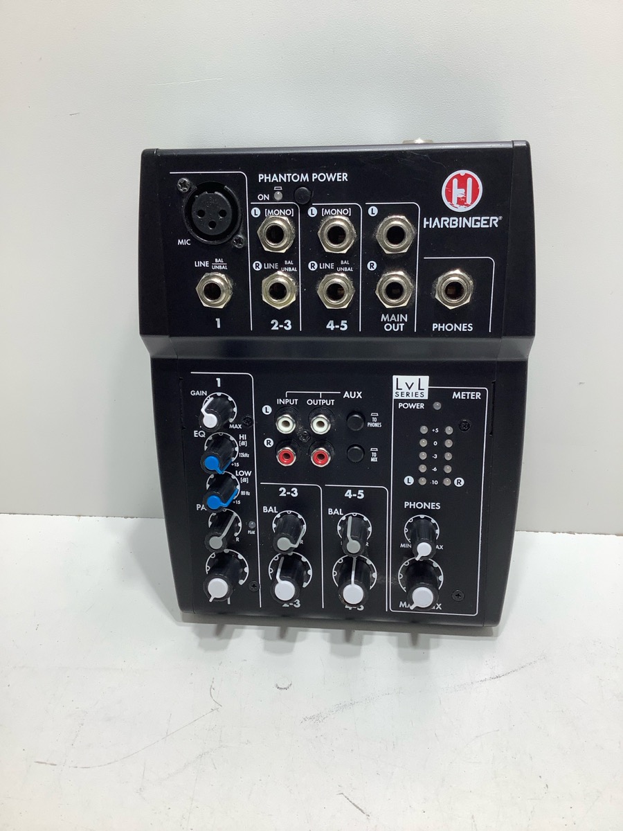 HARBINGER L502 5CHANNEL MIXER W/ XLR MIC PREAMP (NO POWER