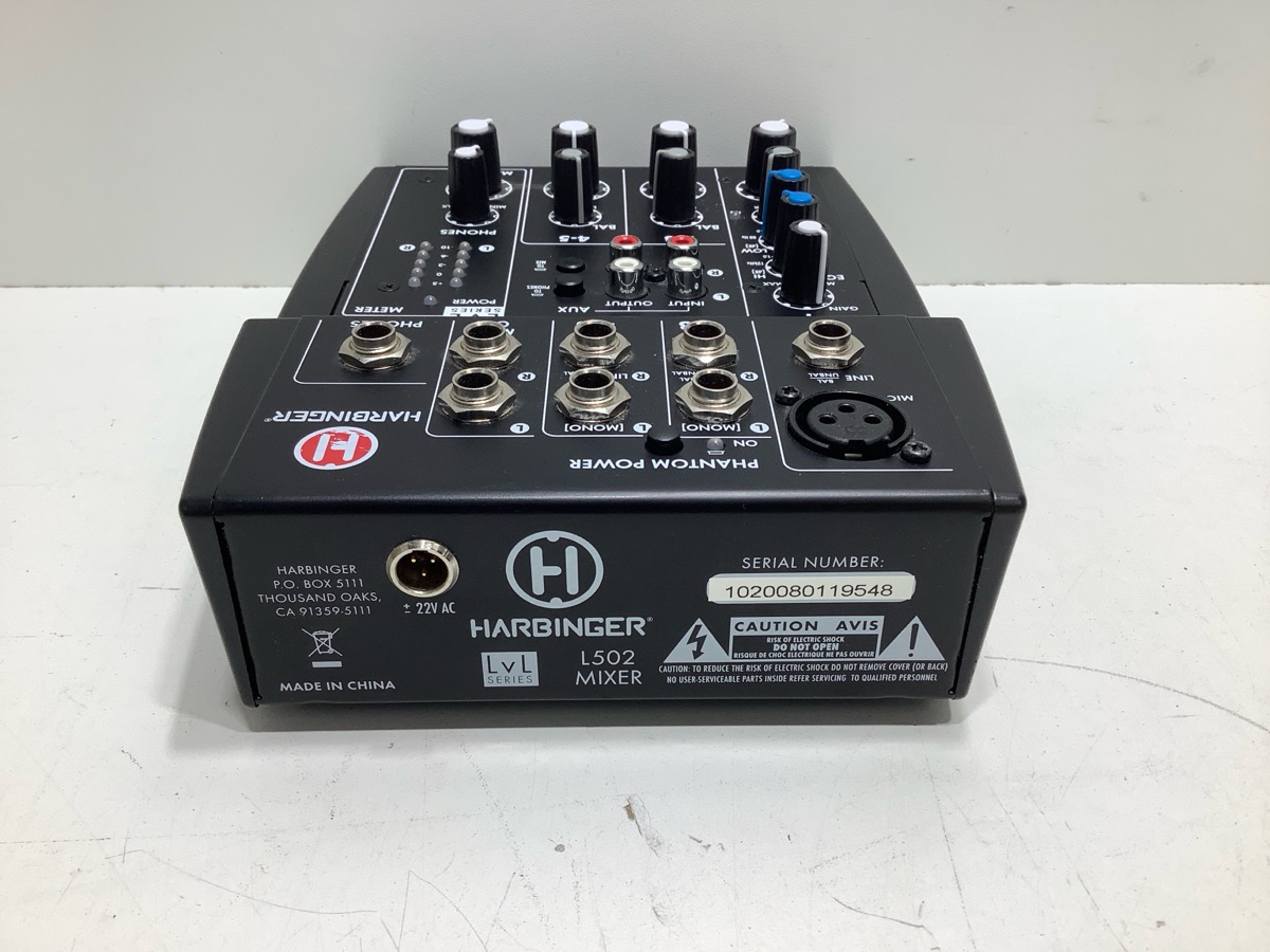 HARBINGER L502 5CHANNEL MIXER W/ XLR MIC PREAMP (NO POWER