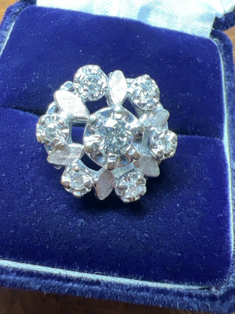 Lady's Diamond Fashion Ring 7 Diamonds .48 Carat T.W. 14K Yellow