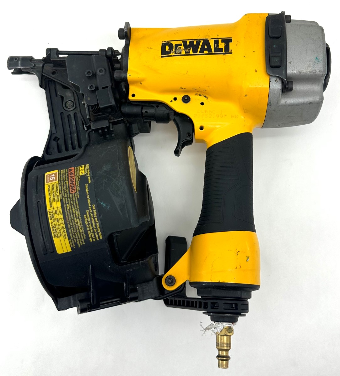Dewalt DW66C1 15Degree Coil Siding & Fencing Pneumatic Nailer Very