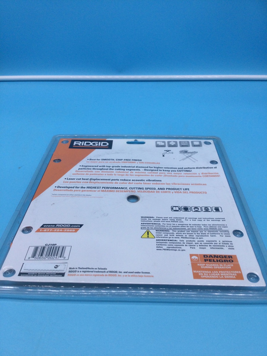 Ridgid Tools CJ10P Saw Blade photo 2