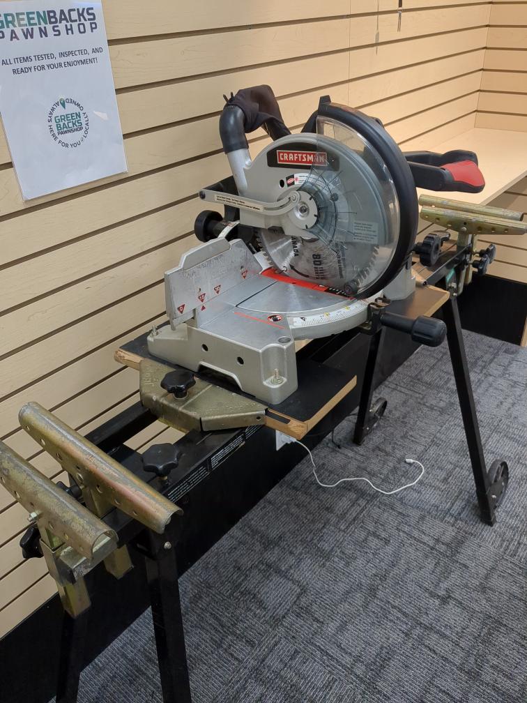 CRAFTSMAN COMPOUND MITER SAW WITH WOLFSCRAFT STAND Very Good ...