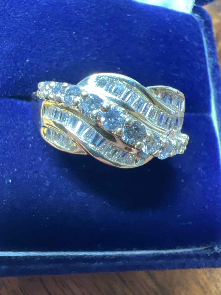 Lady's Diamond Fashion Ring 46 Diamonds .84 Carat T.W. 14K Yellow