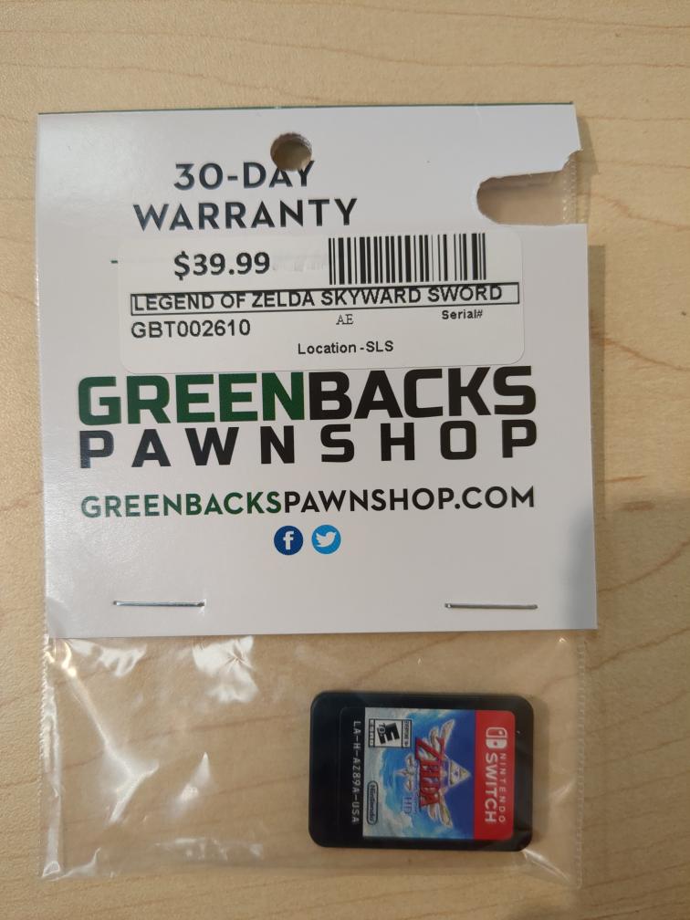 NINTENDO SWITCH GAME LEGEND OF ZELDA SKYWARD SWORD LOOSE Good