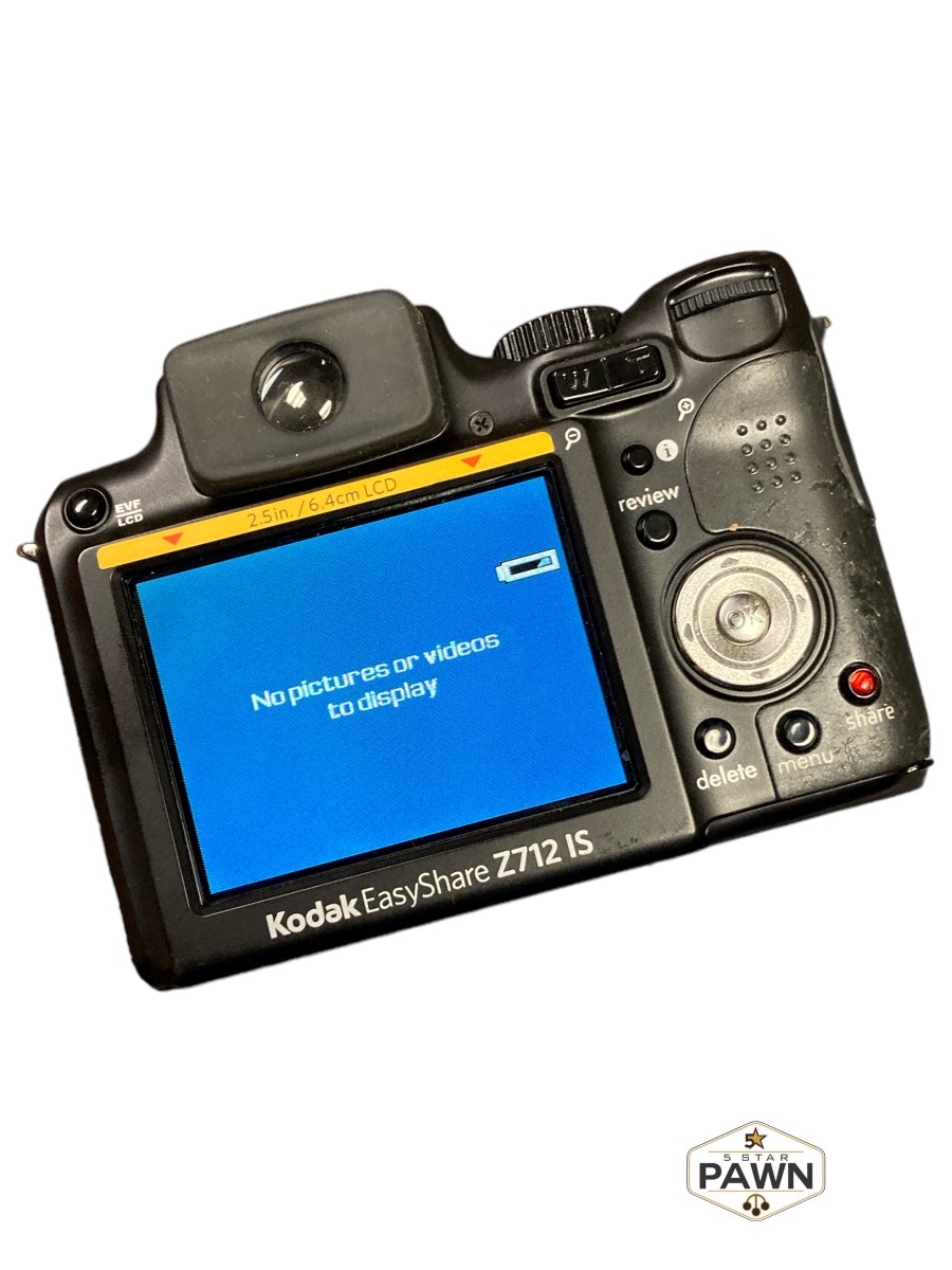 Kodak EasyShare Z712 IS 7.1MP Digital Camera Black Tested and Working