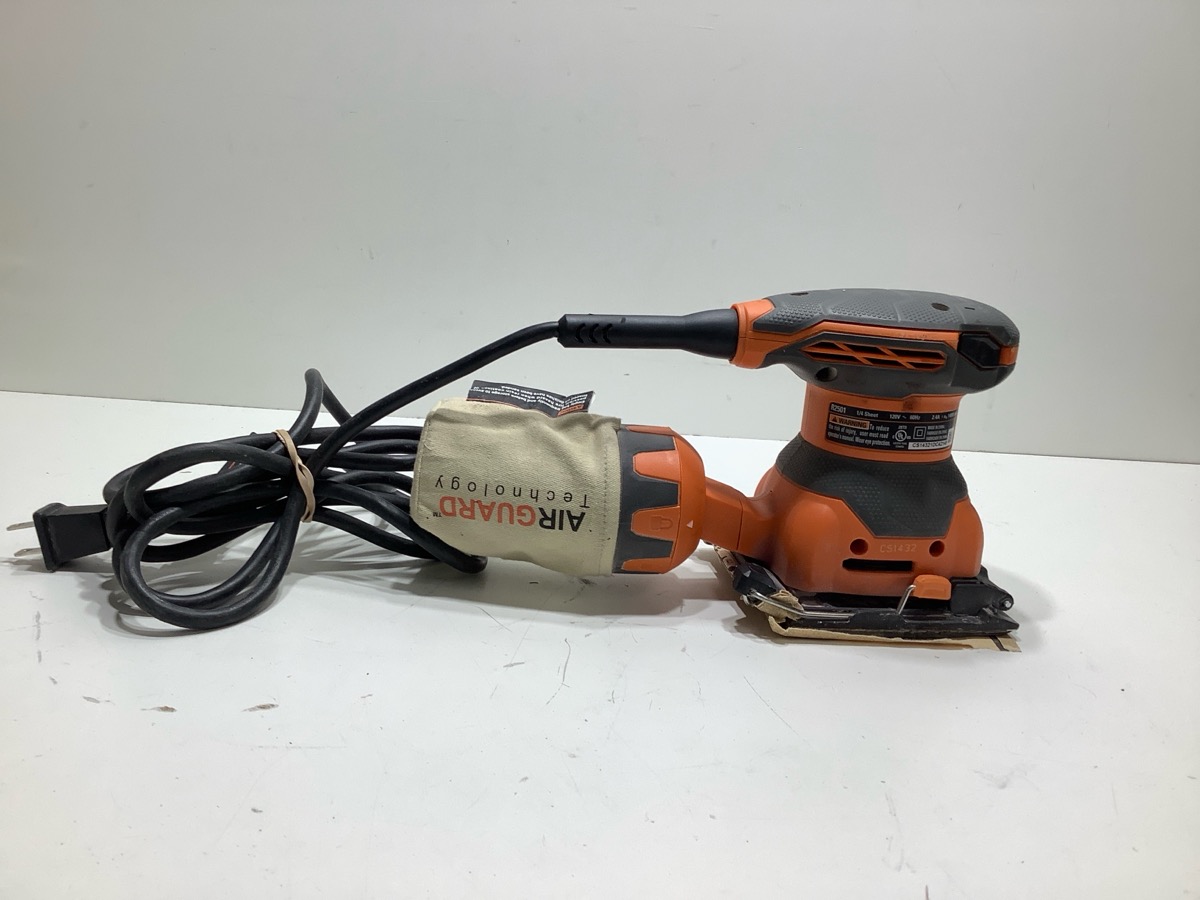 RIDGID CORDED PALM SANDER R2501 Good Buya
