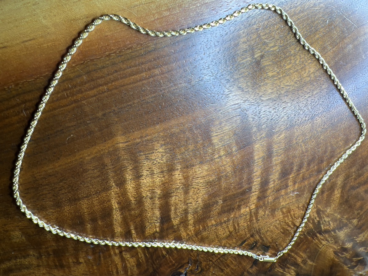 19" Gold Necklace 14K Yellow Gold 5.3dwt