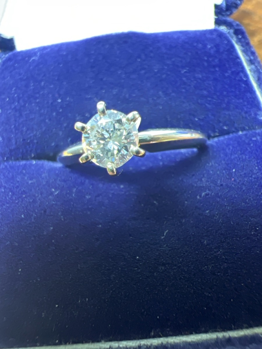Lady's Diamond Engagement Ring .50 CT 14K White Gold 1.8dwt Size