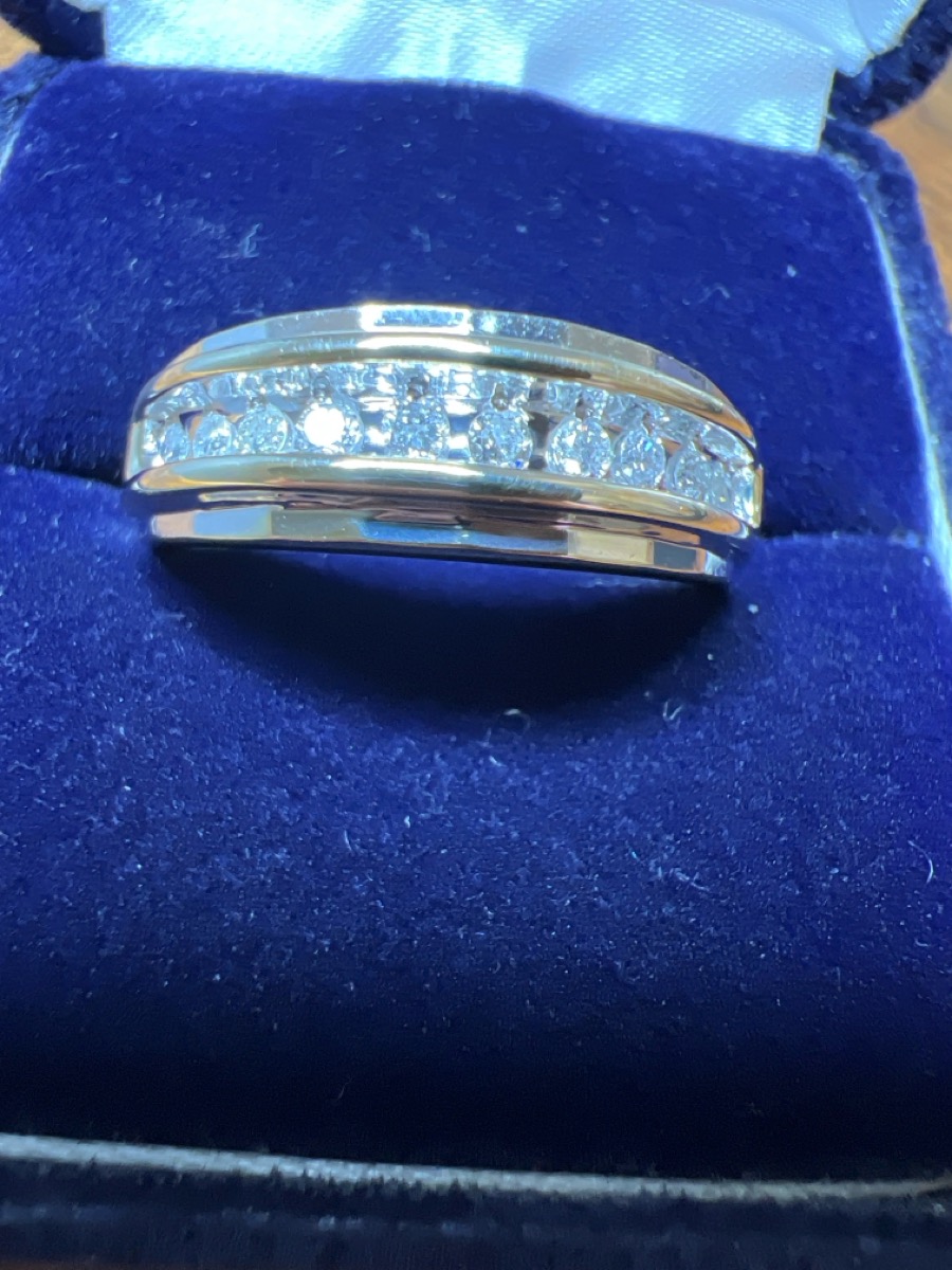 Gent's Diamond Fashion Ring 10 Diamonds .20 Carat T.W. 14K 2 Tone