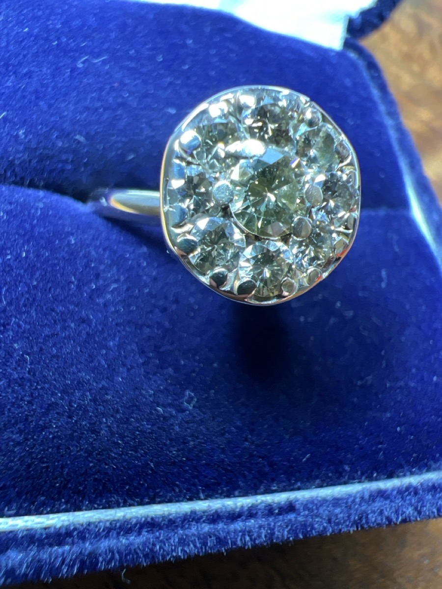 Lady's Diamond Fashion Ring 9 Diamonds 1.05 Carat T.W. 10K Yellow